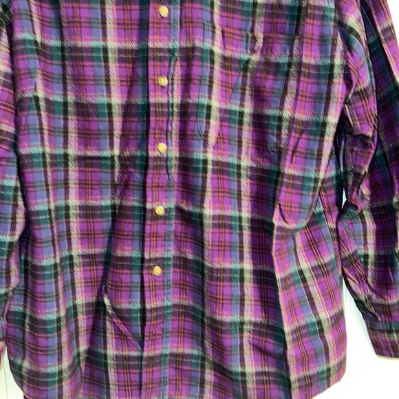 Gently loved purple flannel, button up size XL - Picture 6 of 16